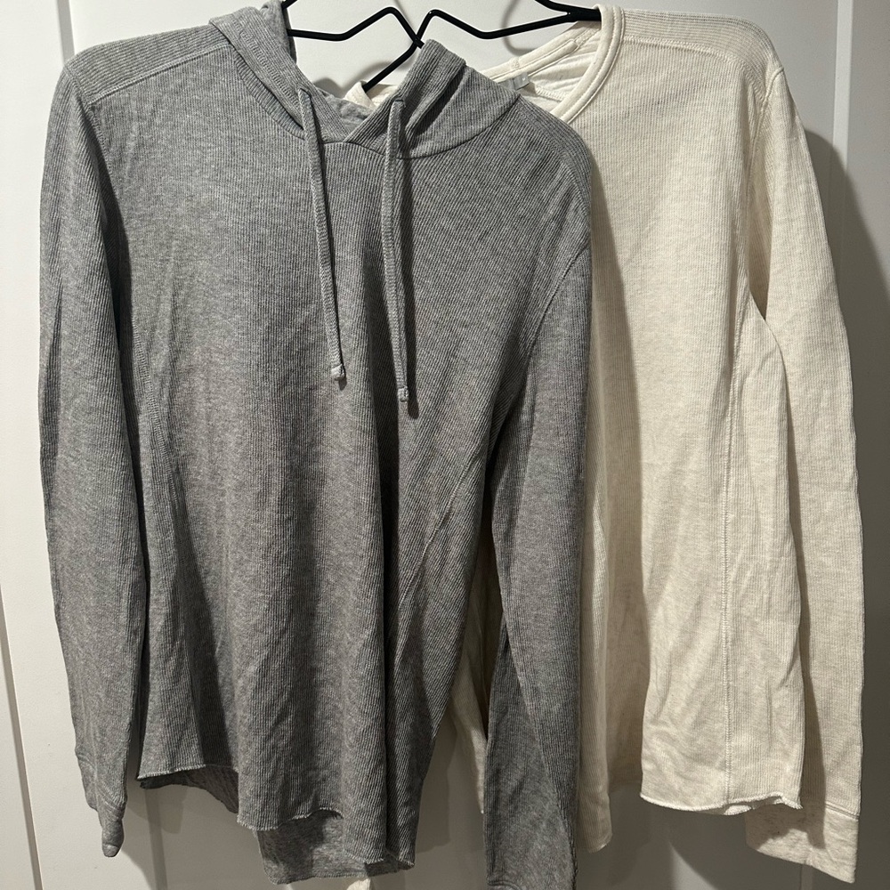 Vince. Gray Hooded Men's thermal hoodie and shirt BULK